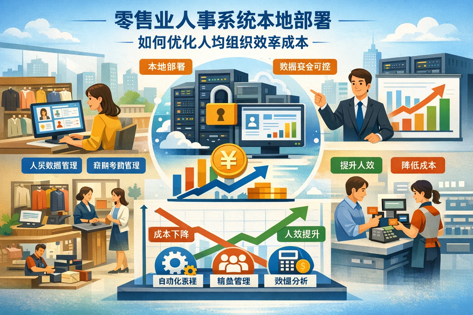 零售业人事系统本地部署如何优化人均组织效率成本