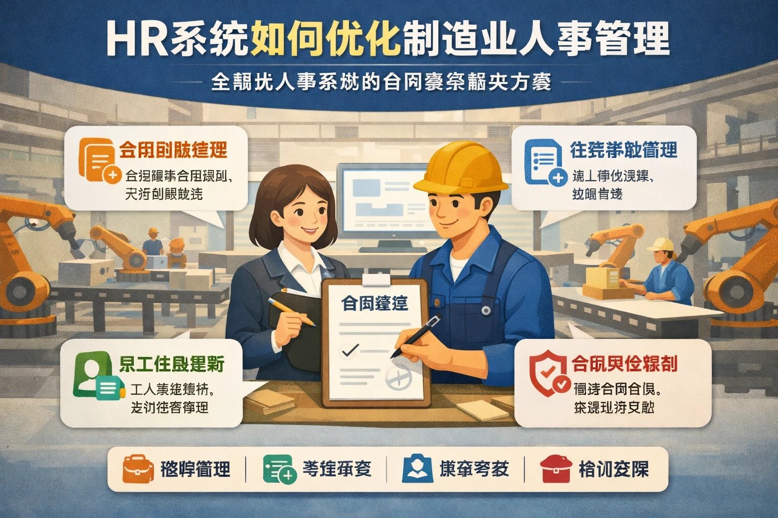 HR系统如何优化制造业人事管理:全模块人事系统的合同续签解决方案