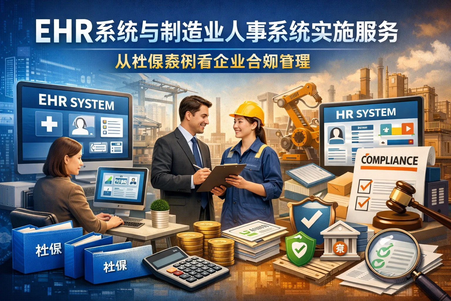 EHR系统与制造业人事系统实施服务：从社保案例看企业合规管理