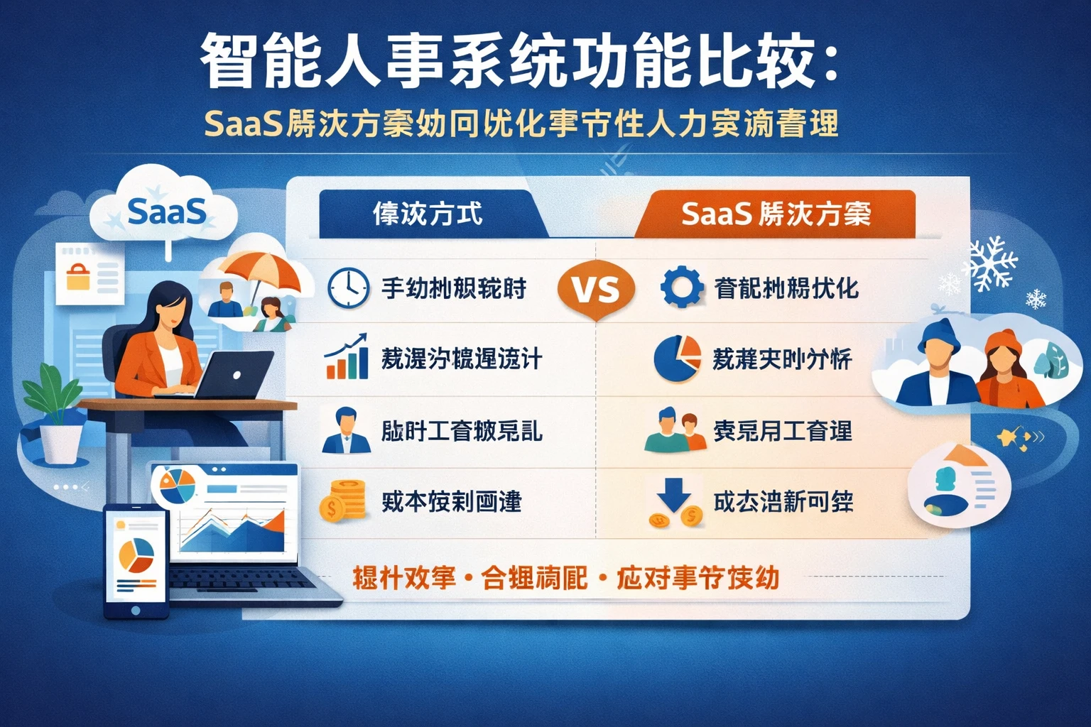智能人事系统功能比较：SaaS解决方案如何优化季节性人力资源管理