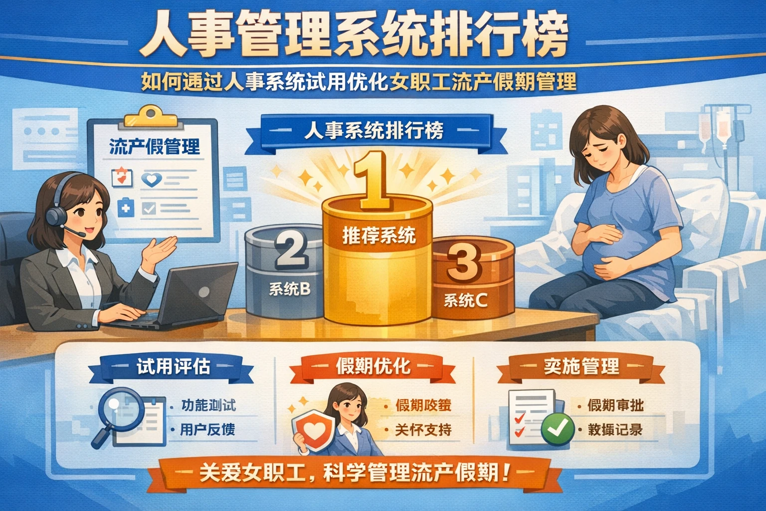 人事管理系统排行榜：如何通过人事系统试用优化女职工流产假期管理