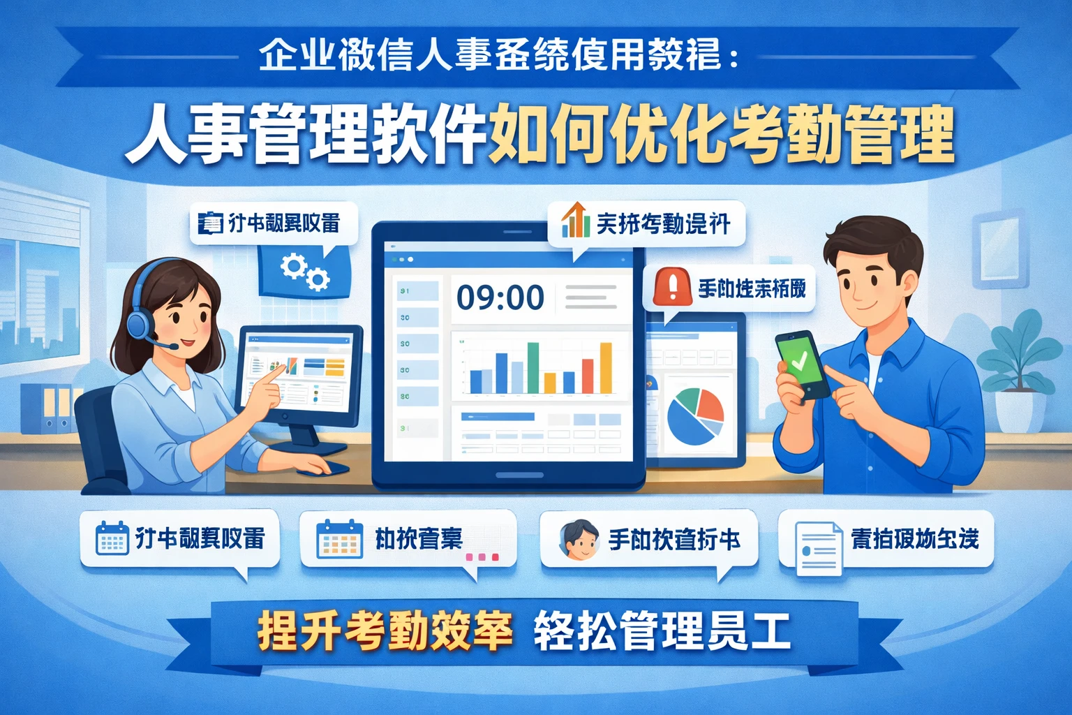 企业微信人事系统使用教程：人事管理软件如何优化考勤管理