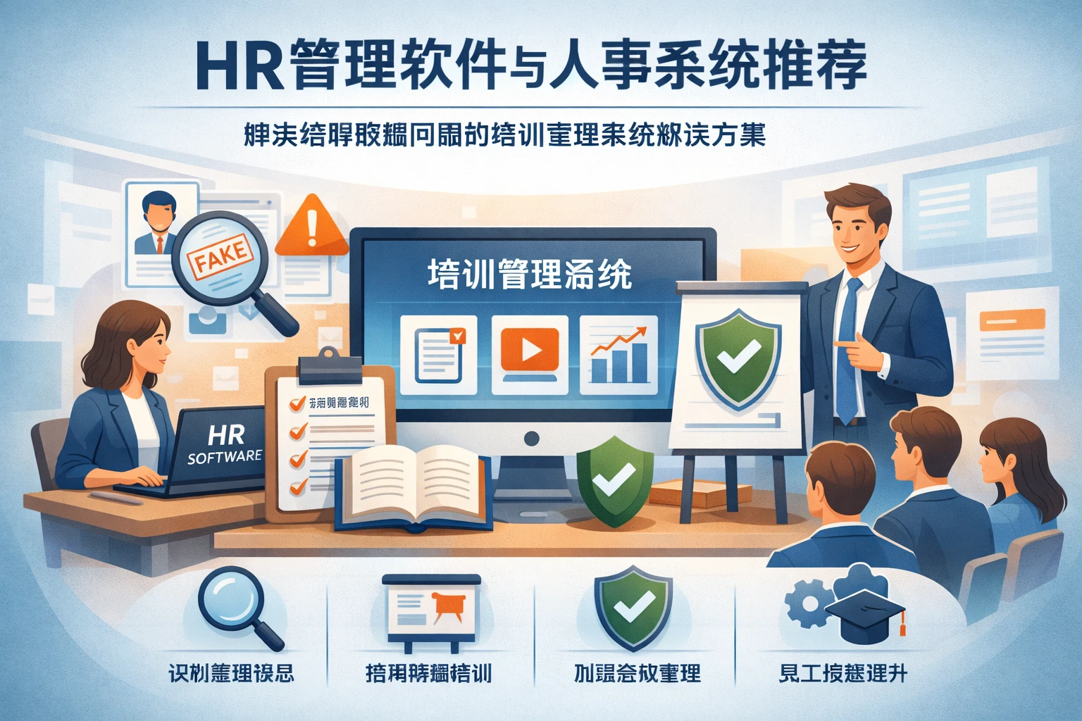 HR管理软件与人事系统推荐：解决招聘欺骗问题的培训管理系统解决方案