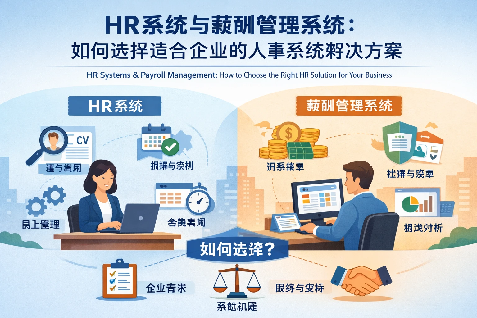HR系统与薪酬管理系统：如何选择适合企业的人事系统解决方案