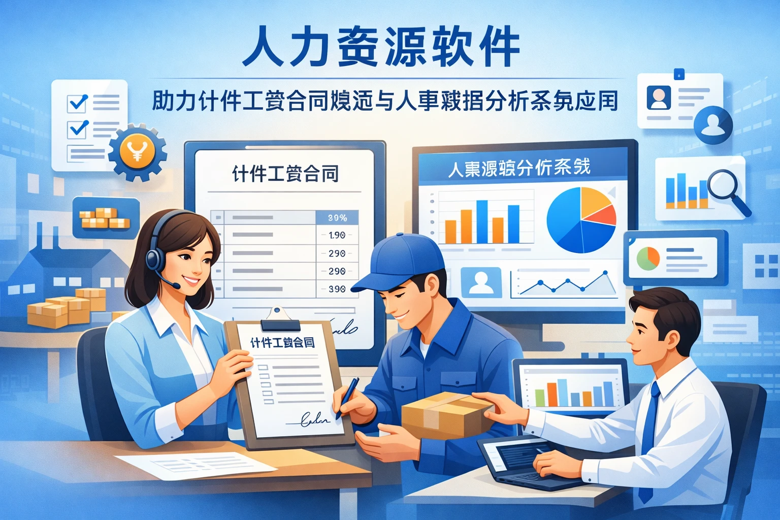 人力资源软件助力计件工资合同规范与人事数据分析系统应用