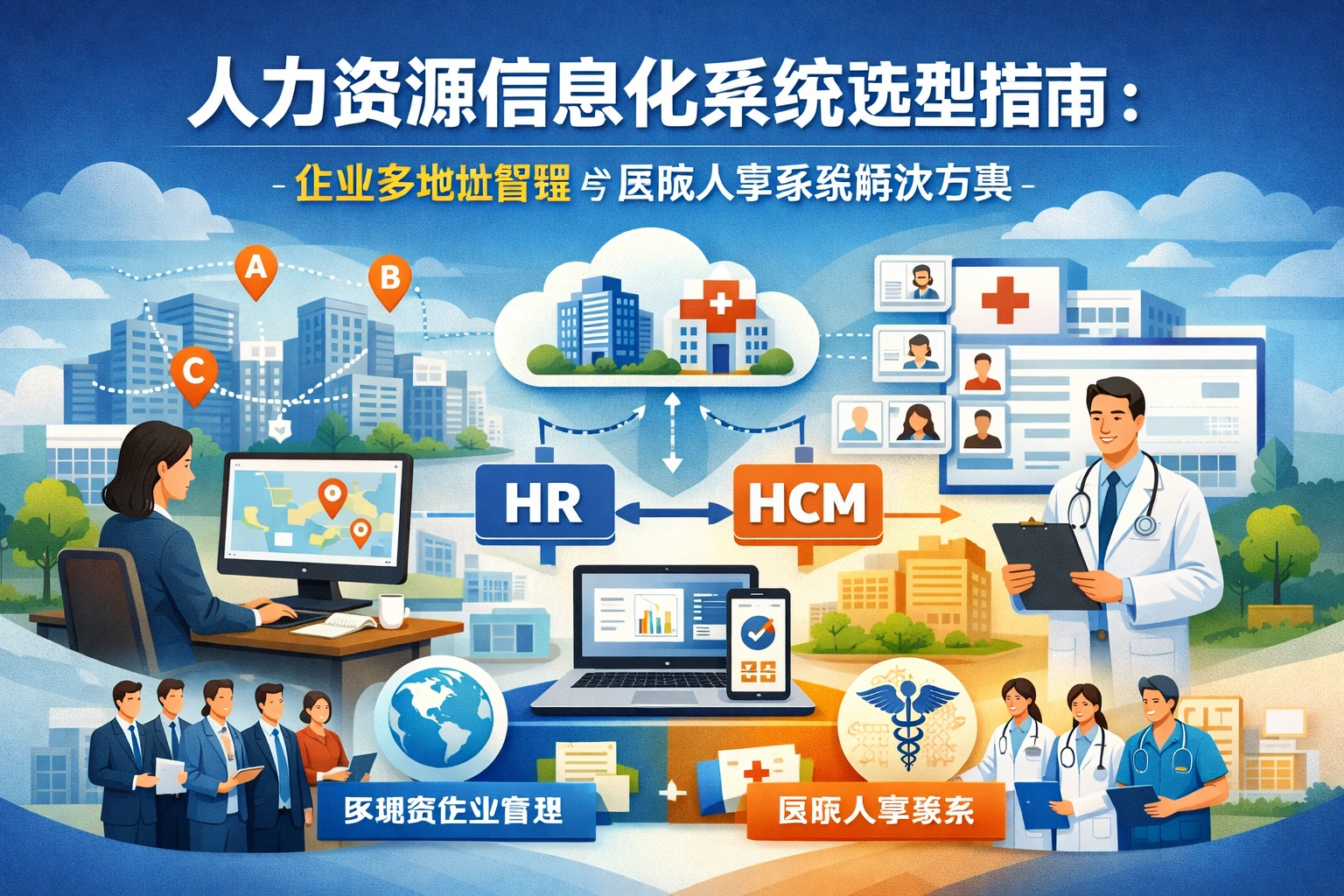 人力资源信息化系统选型指南：企业多地址管理与医院人事系统解决方案