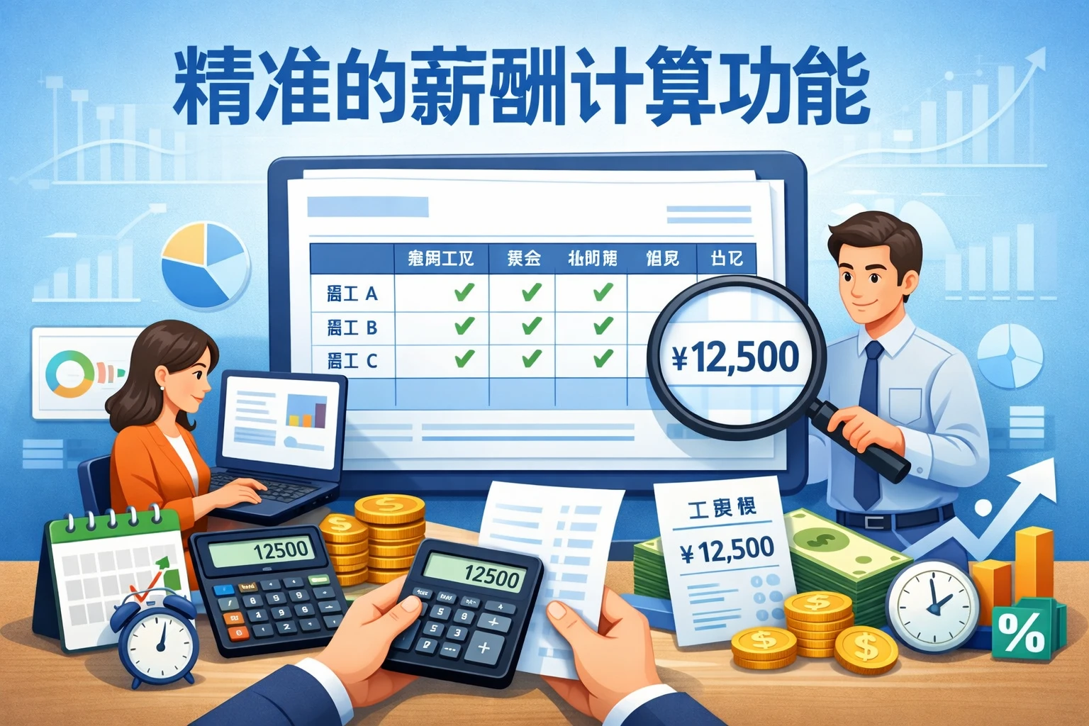 精准的薪酬计算功能