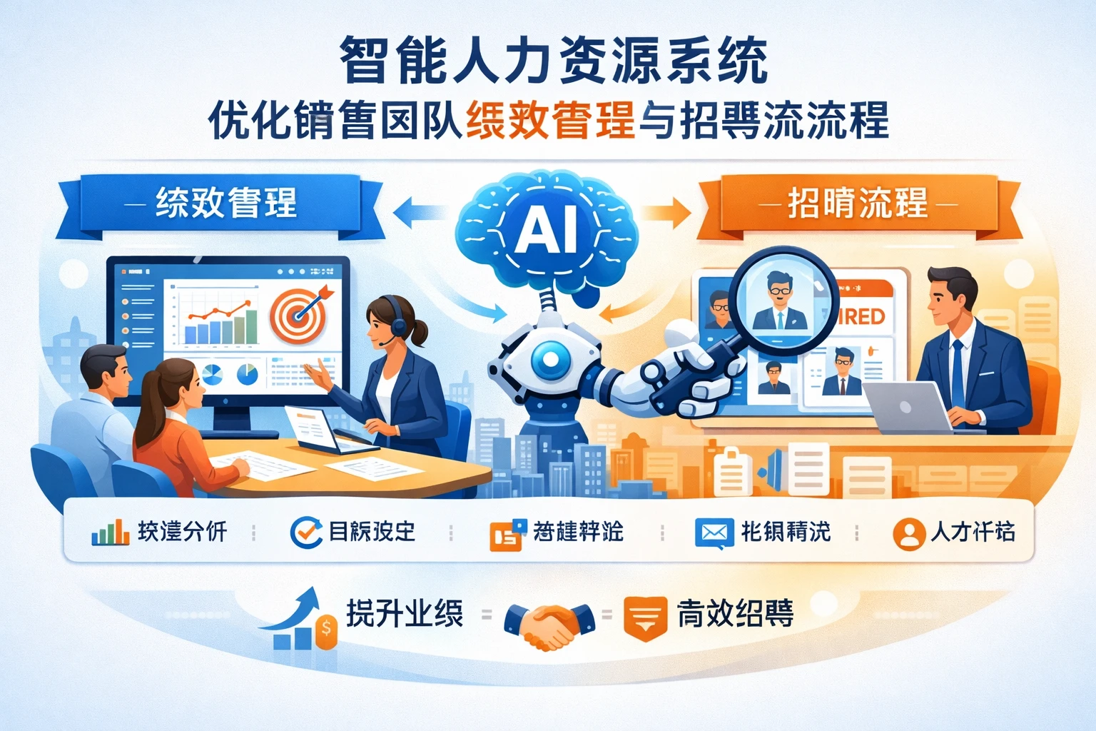 智能人力资源系统如何优化销售团队绩效管理与招聘流程