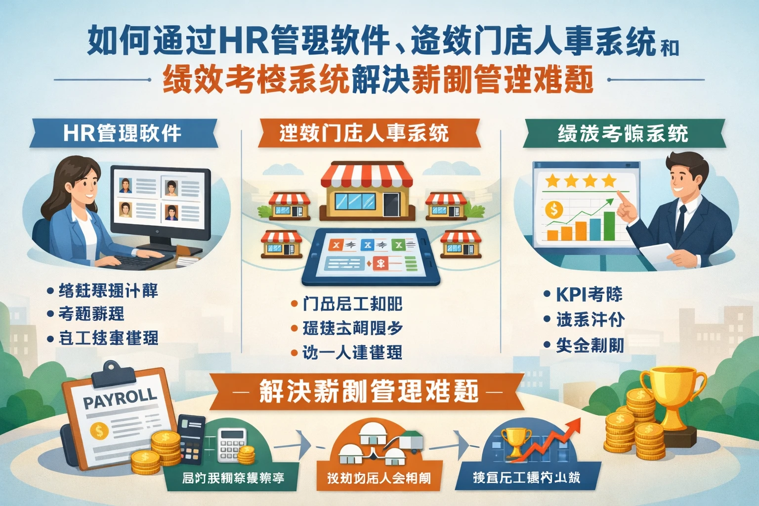 如何通过HR管理软件、连锁门店人事系统和绩效考核系统解决薪酬管理难题