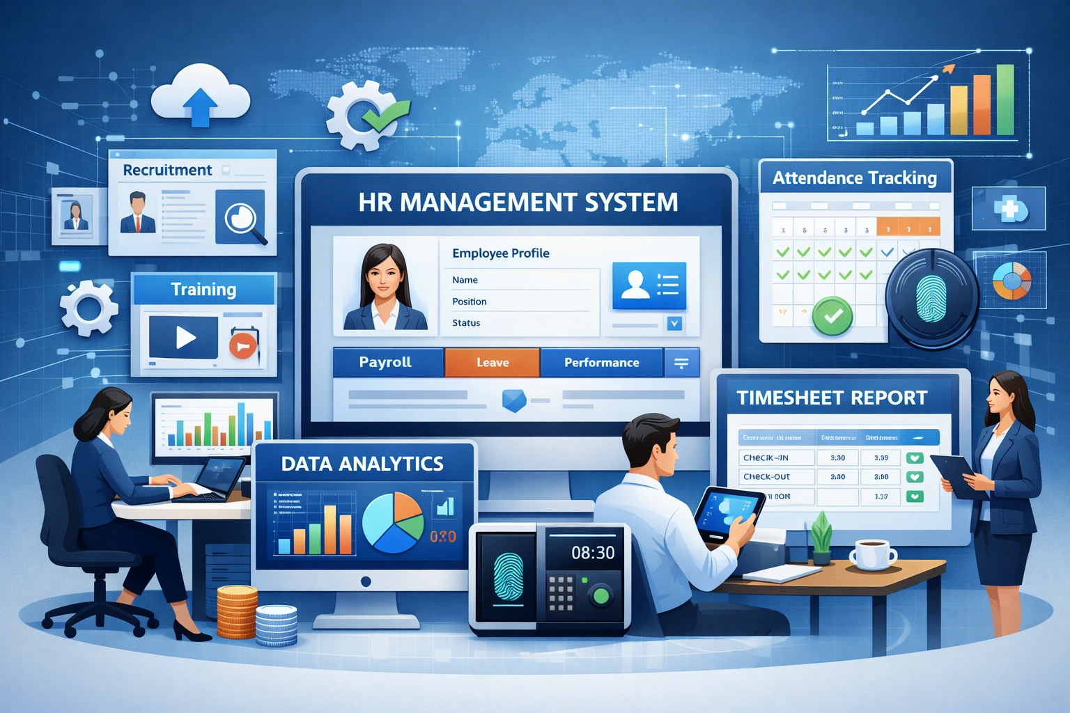 现代企业人事系统与数据分析及考勤管理的整合应用