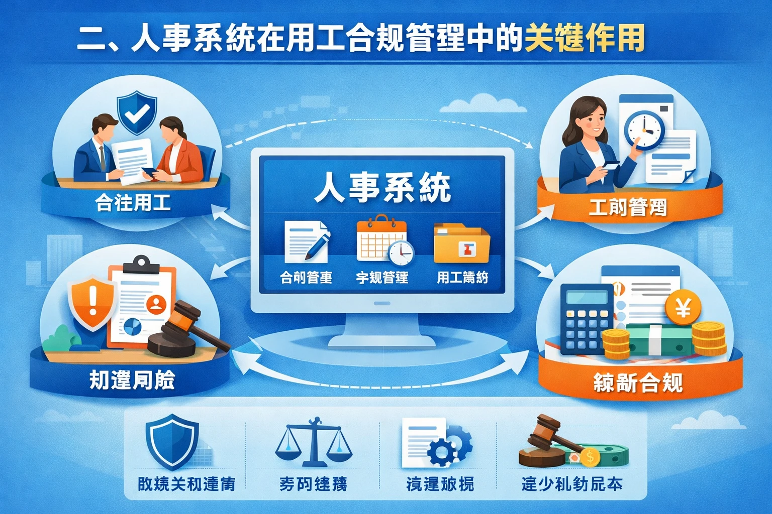 二、人事系统在用工合规管理中的关键作用