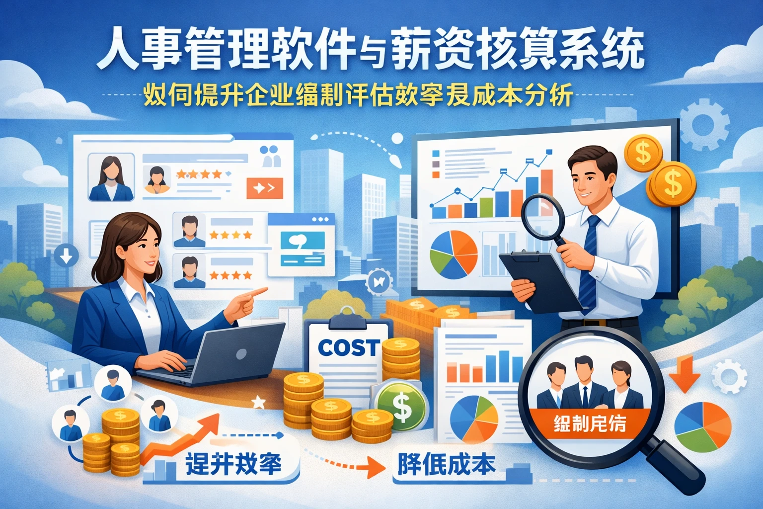 人事管理软件与薪资核算系统如何提升企业编制评估效率及成本分析