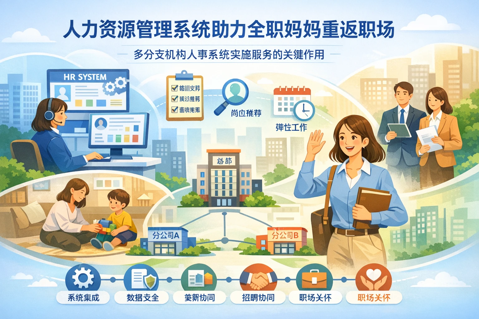 人力资源管理系统助力全职妈妈重返职场：多分支机构人事系统实施服务的关键作用