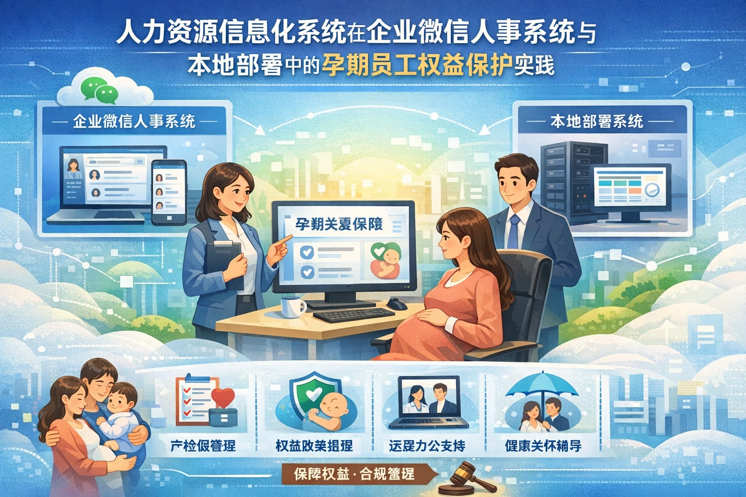 人力资源信息化系统在企业微信人事系统与本地部署中的孕期员工权益保护实践