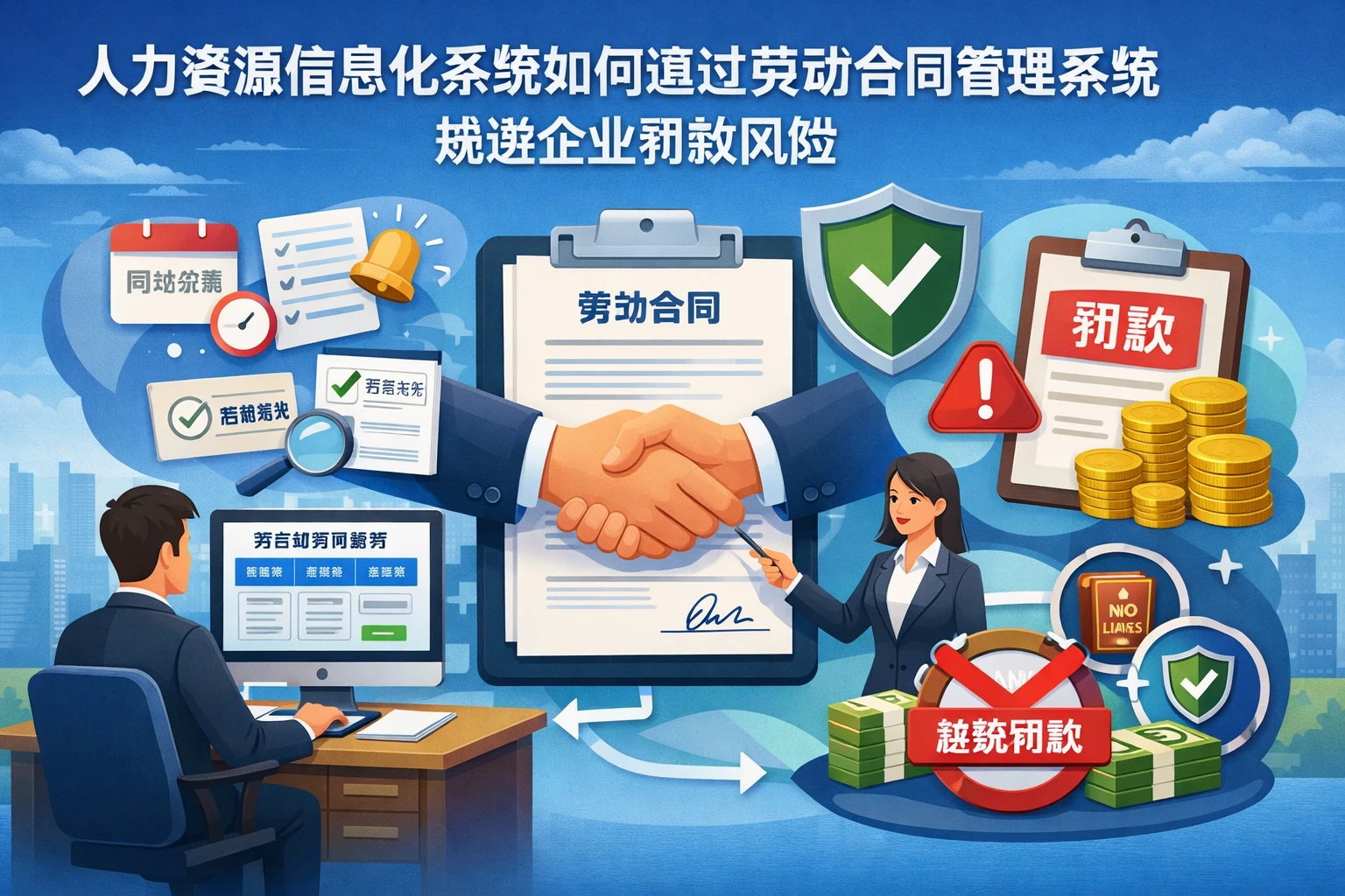 人力资源信息化系统如何通过劳动合同管理系统规避企业罚款风险