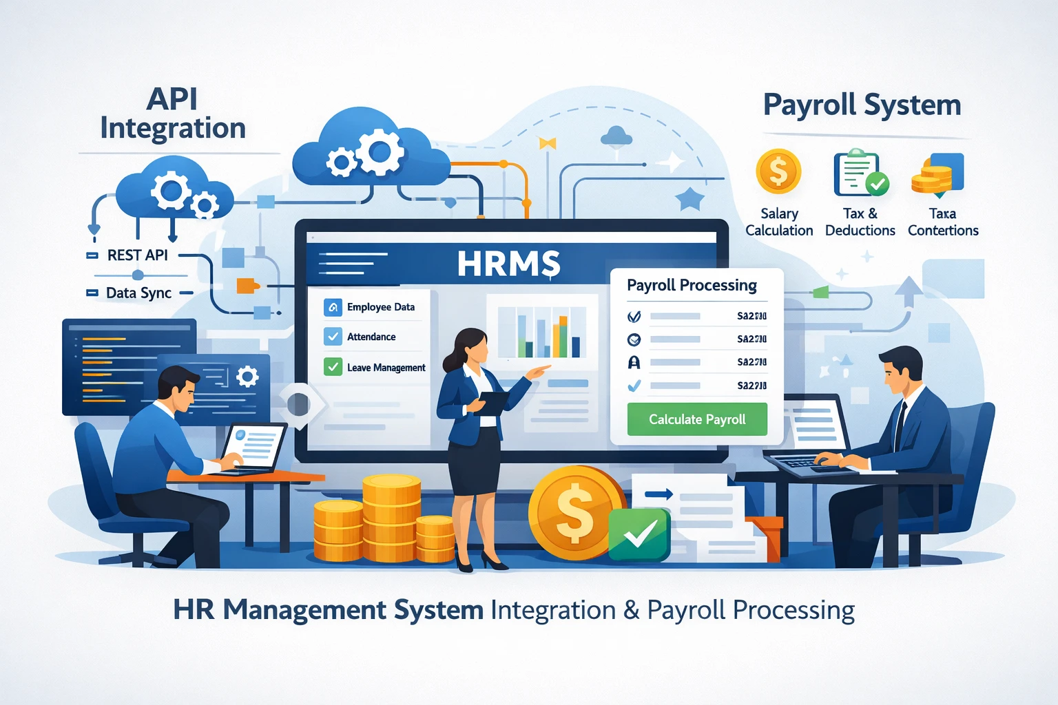 现代企业人力资源管理系统:API接口与薪资核算系统的整合应用