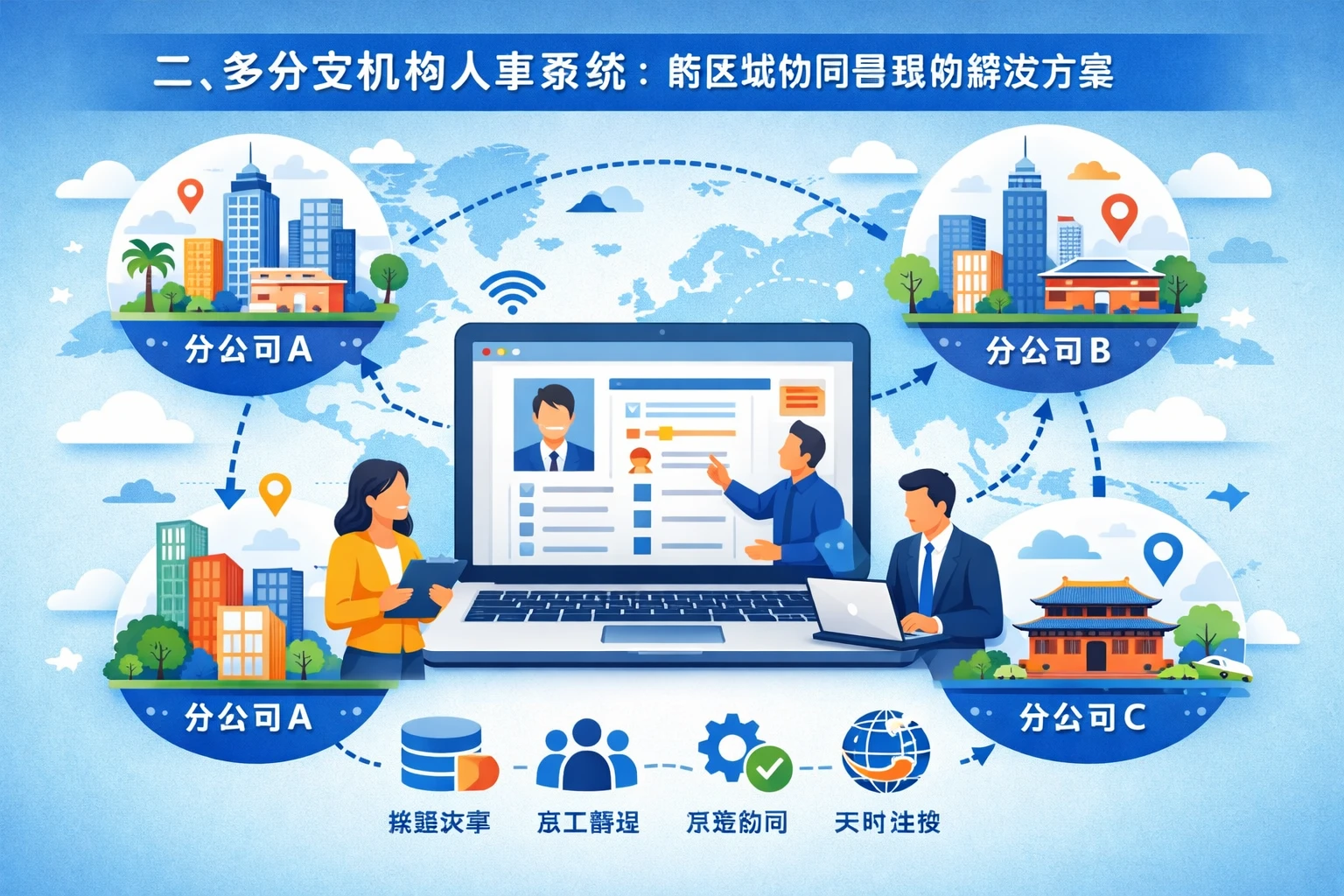 二、多分支机构人事系统:跨区域协同管理的解决方案