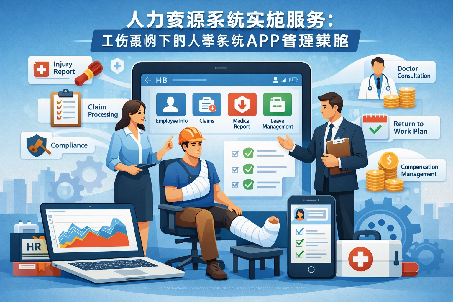 人力资源系统实施服务：工伤案例下的人事系统APP管理策略