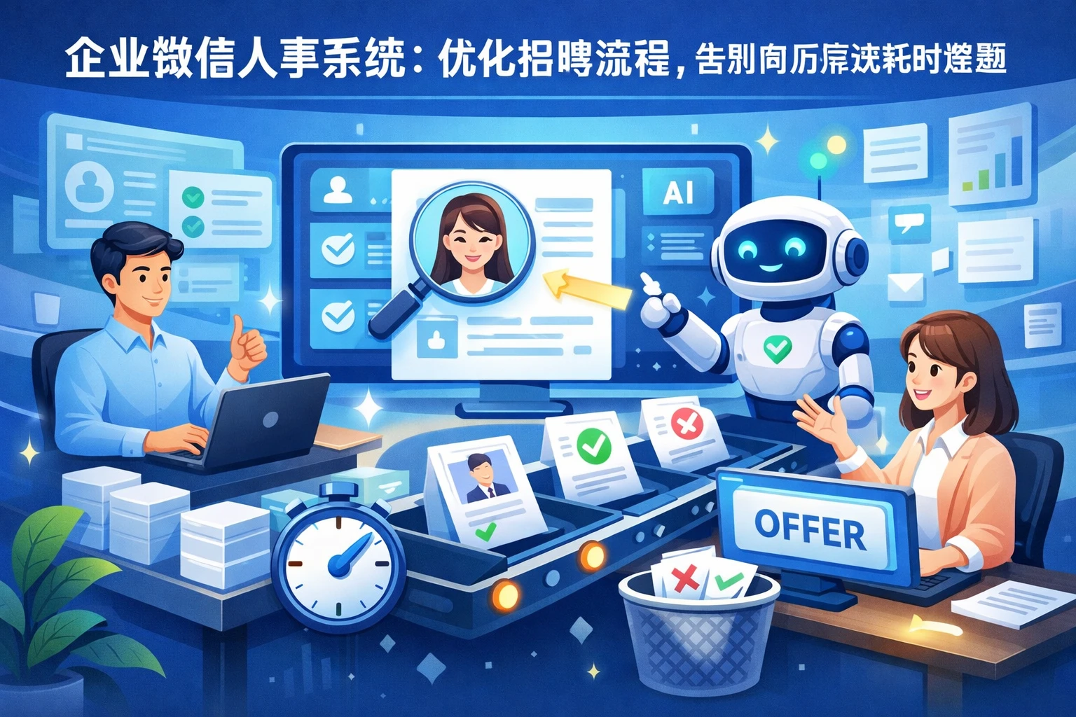 企业微信人事系统：优化招聘流程，告别简历筛选耗时难题