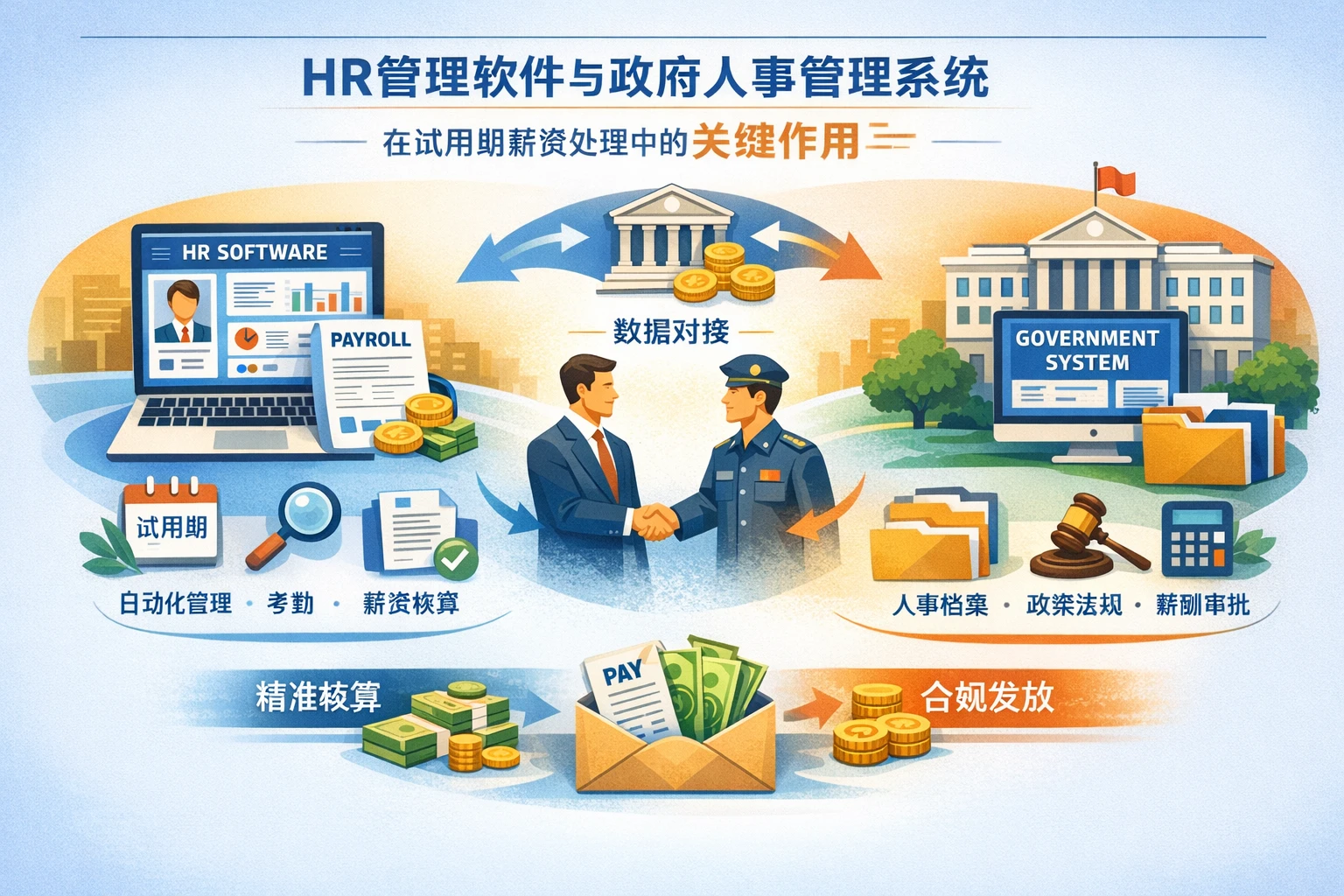 HR管理软件与政府人事管理系统在试用期薪资处理中的关键作用