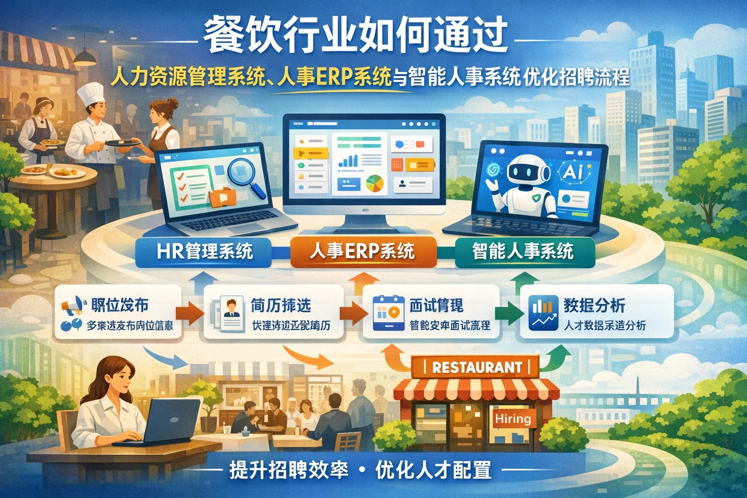 餐饮行业如何通过人力资源管理系统、人事ERP系统与智能人事系统优化招聘流程