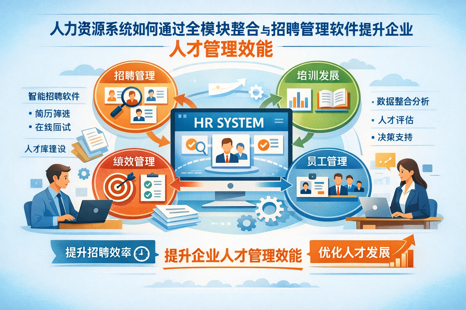 人力资源系统如何通过全模块整合与招聘管理软件提升企业人才管理效能
