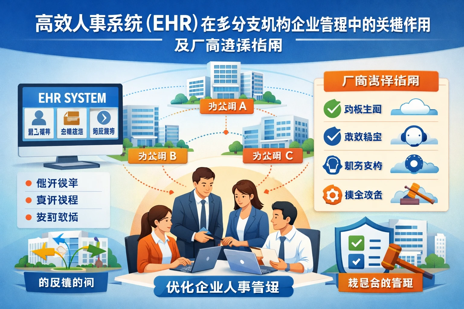 高效人事系统(EHR)在多分支机构企业管理中的关键作用及厂商选择指南