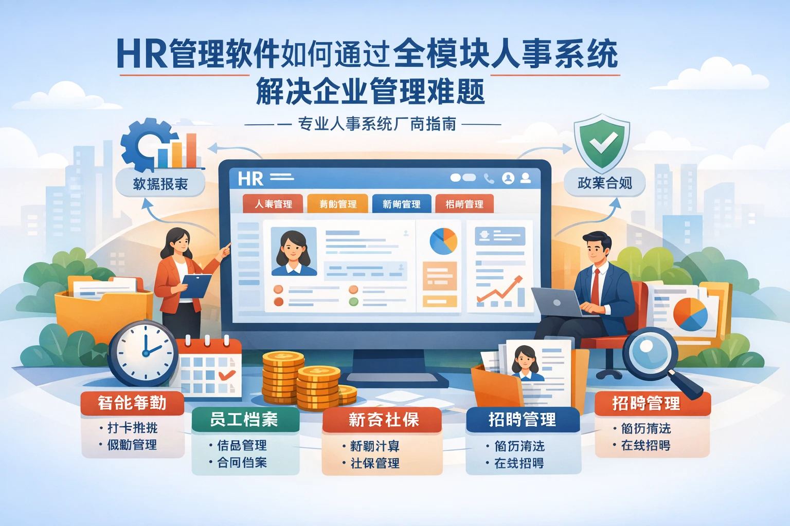 HR管理软件如何通过全模块人事系统解决企业管理难题 - 专业人事系统厂商指南