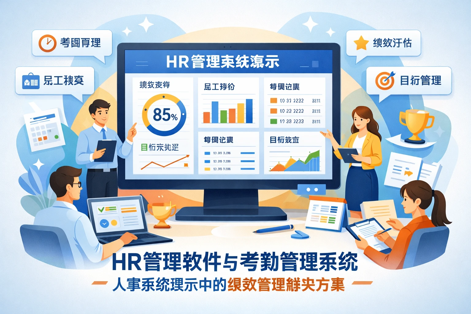 HR管理软件与考勤管理系统：人事系统演示中的绩效管理解决方案