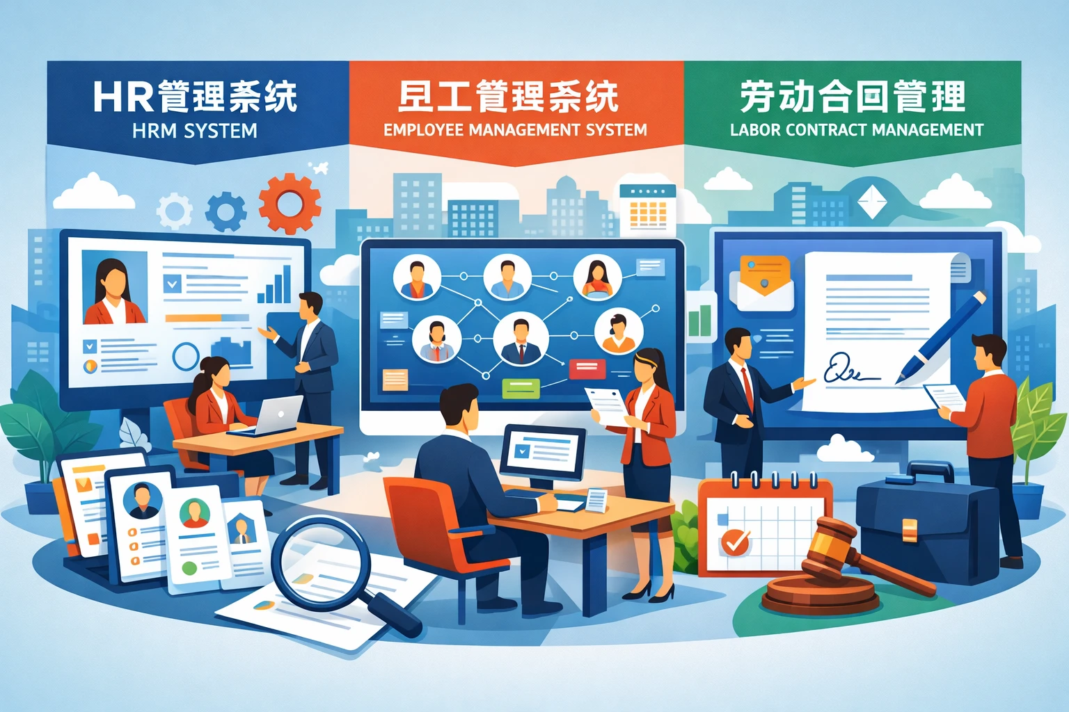 人力资源管理系统、员工管理系统与劳动合同管理系统在现代企业中的关键作用