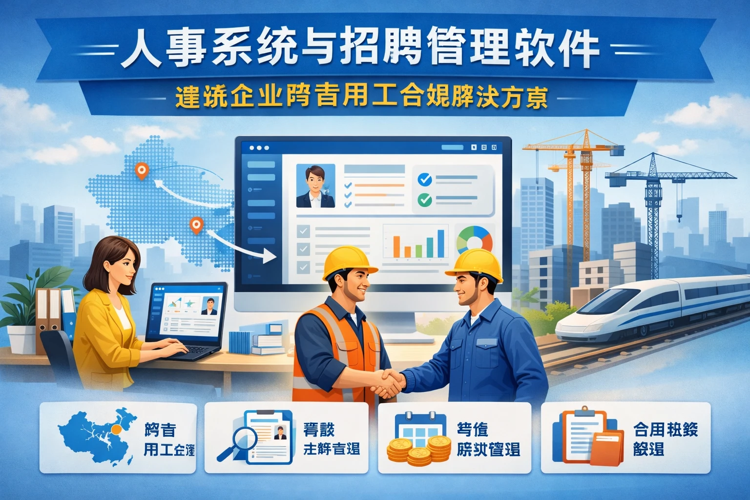 人事系统与招聘管理软件:建筑企业跨省用工合规解决方案