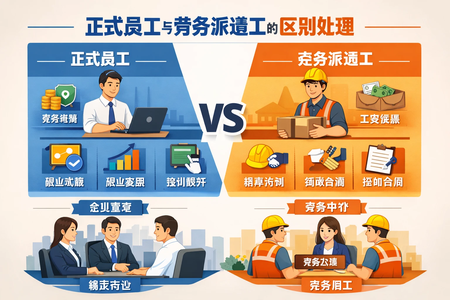 正式员工与劳务派遣工的区别处理