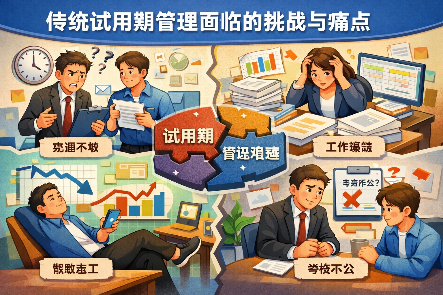 传统试用期管理面临的挑战与痛点