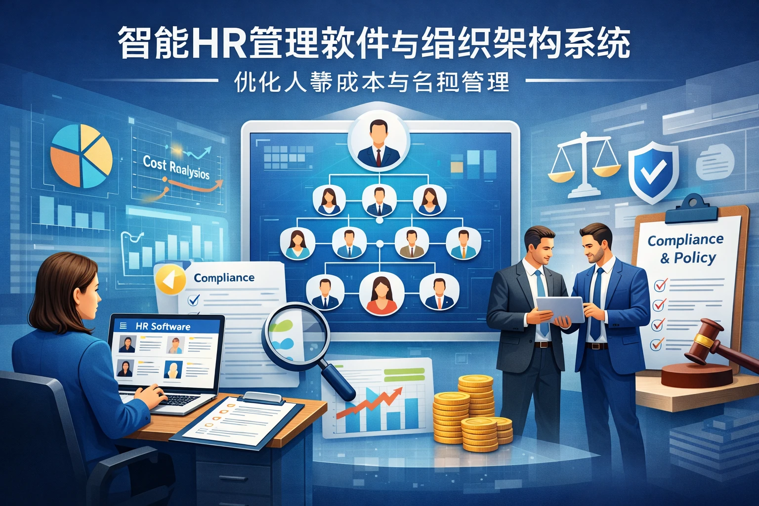 智能HR管理软件与组织架构系统：优化人事成本与合规管理