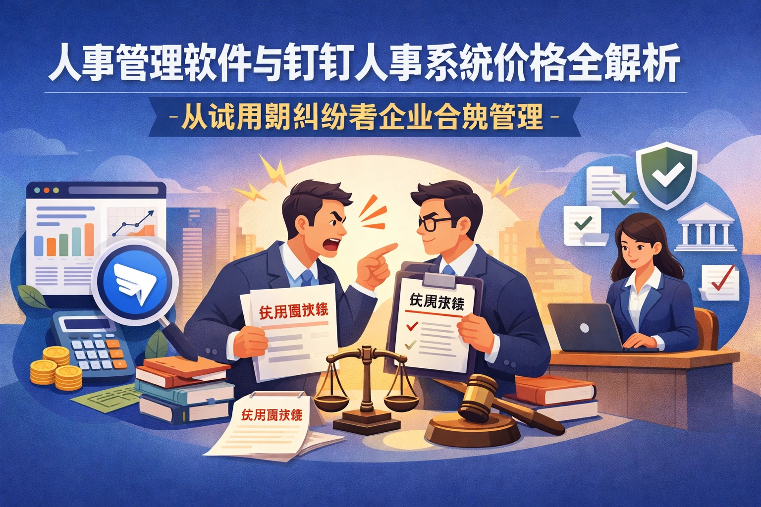 人事管理软件与钉钉人事系统价格全解析：从试用期纠纷看企业合规管理
