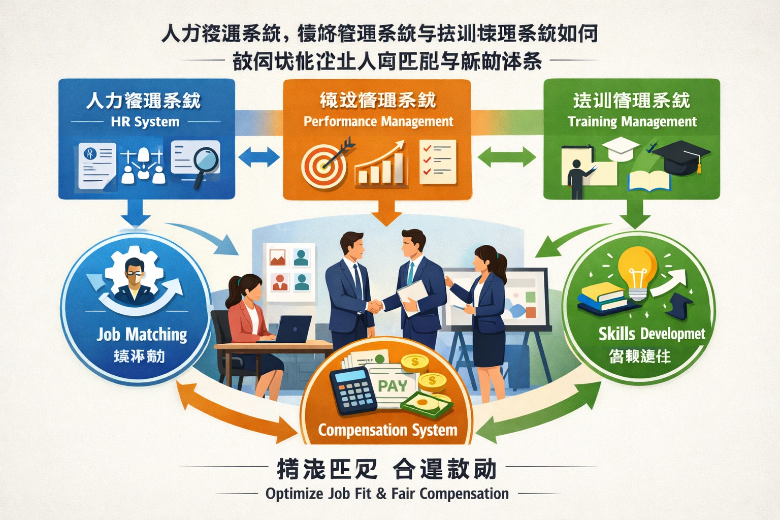人力资源系统、绩效管理系统与培训管理系统如何协同优化企业人岗匹配与薪酬体系