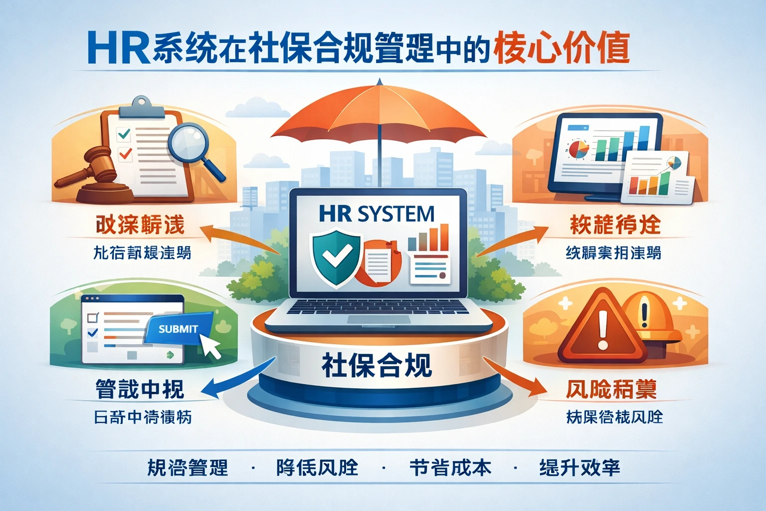 HR系统在社保合规管理中的核心价值