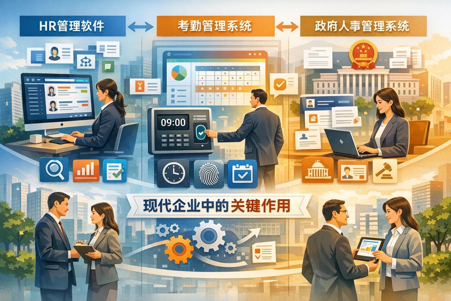 HR管理软件、考勤管理系统与政府人事管理系统在现代企业中的关键作用
