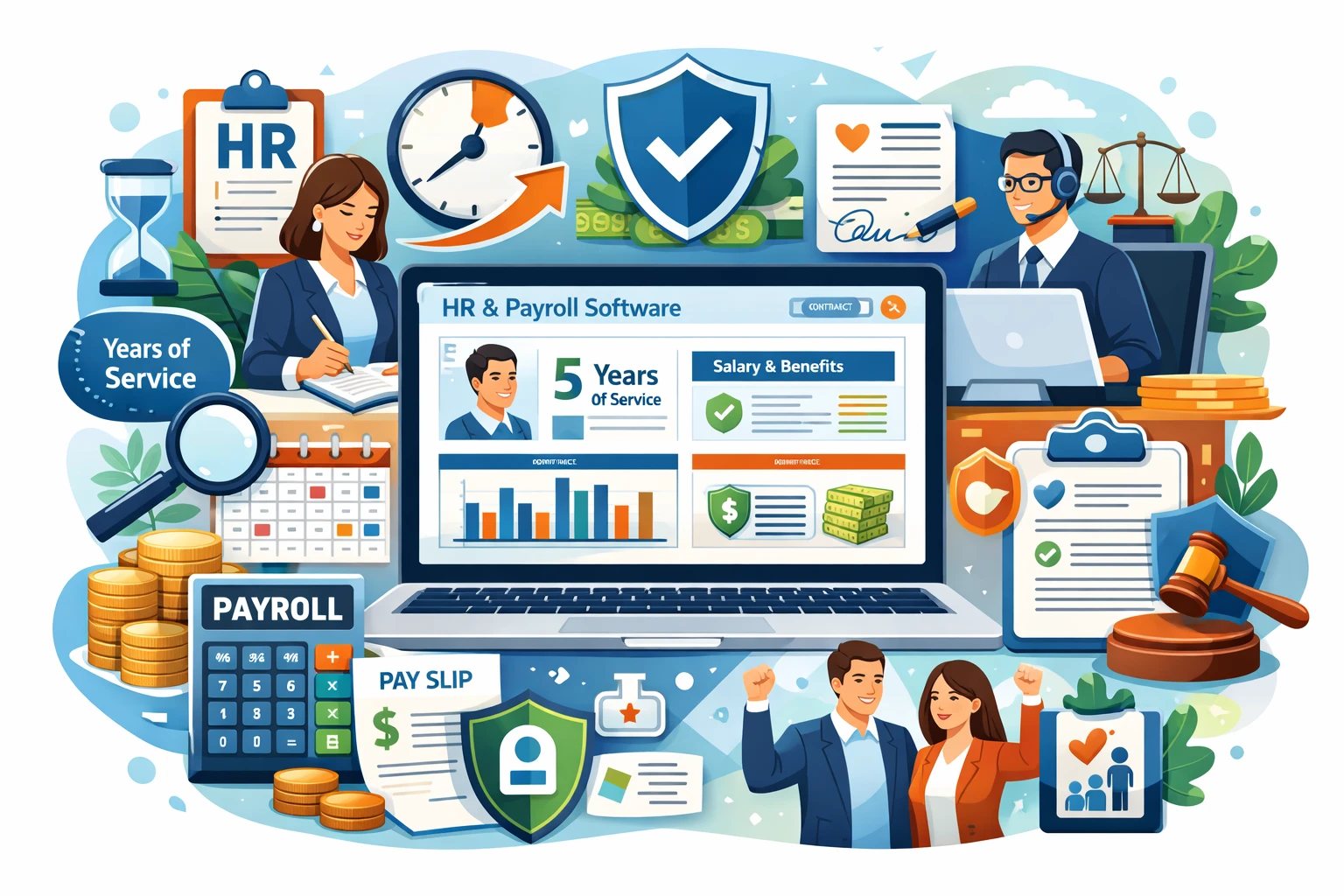 人力资源软件与薪资管理系统在工龄计算与权益保障中的关键作用