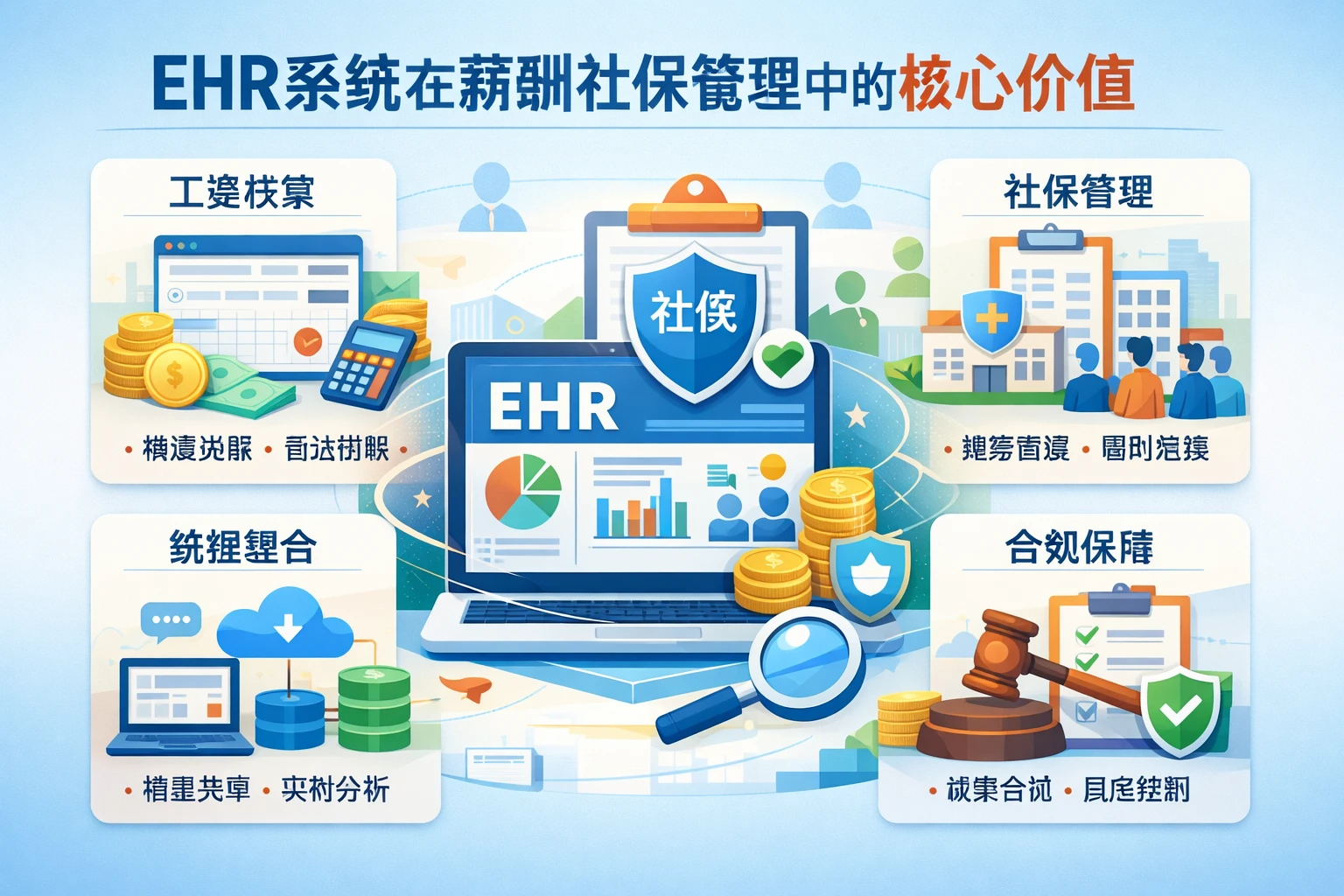 EHR系统在薪酬社保管理中的核心价值
