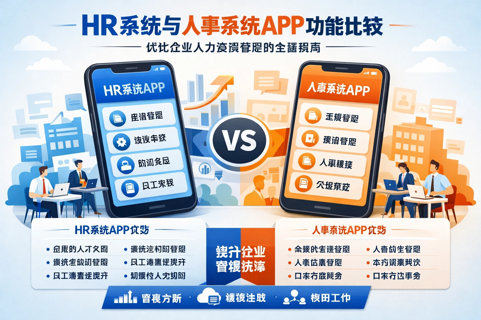 HR系统与人事系统APP功能比较：优化企业人力资源管理的全面指南