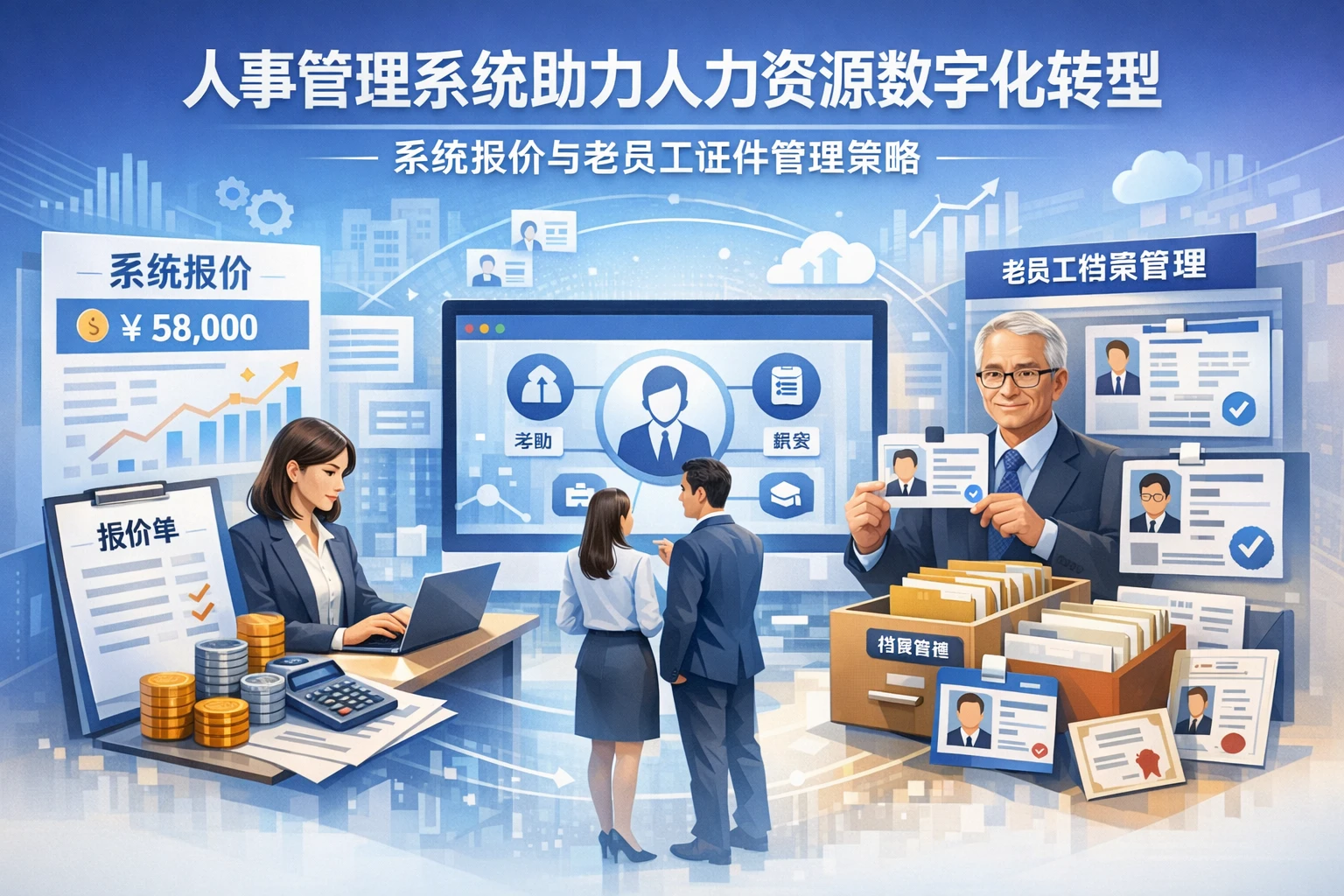 人事管理系统助力人力资源数字化转型：系统报价与老员工证件管理策略