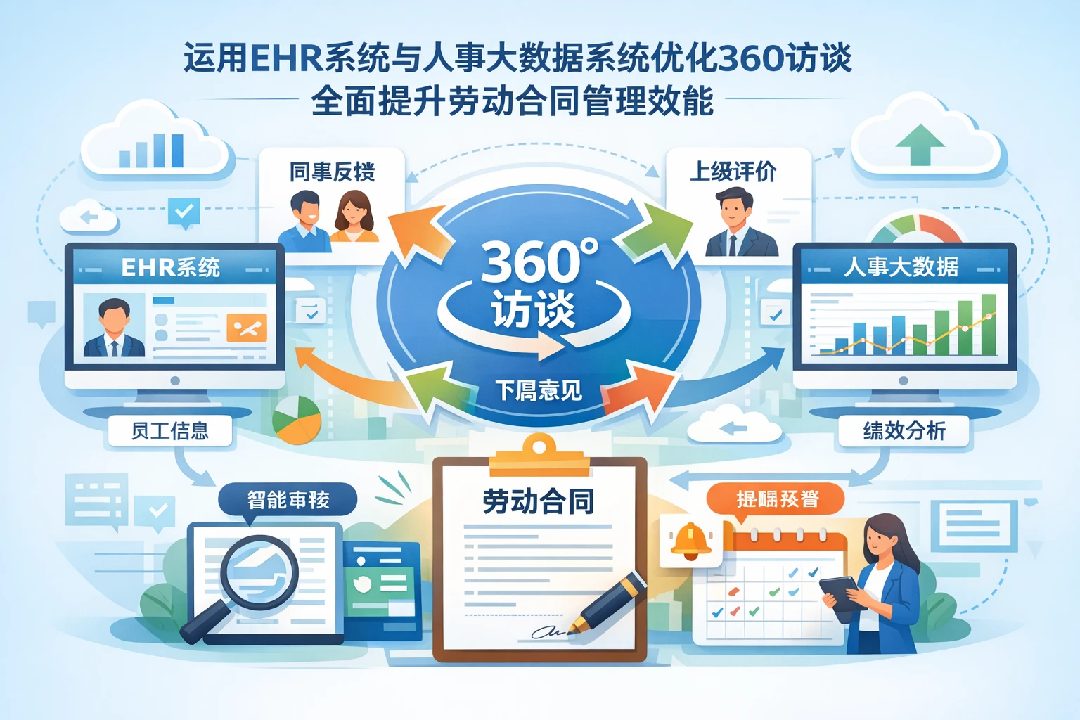 运用EHR系统与人事大数据系统优化360访谈，全面提升劳动合同管理效能