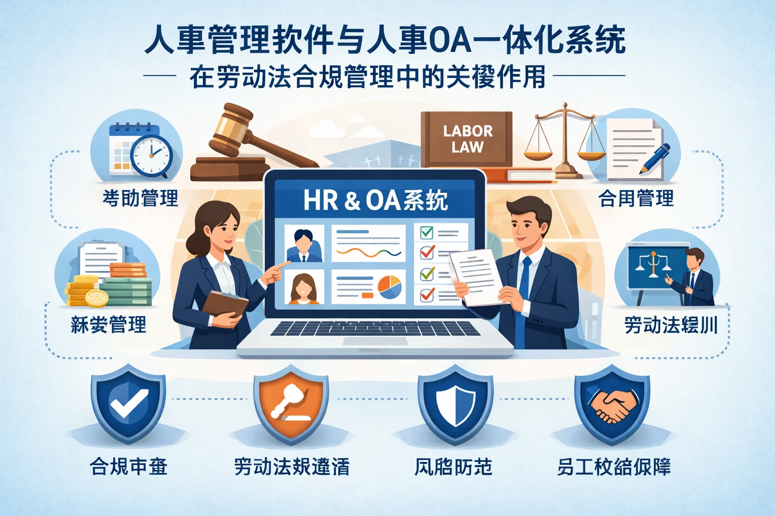 人事管理软件与人事OA一体化系统在劳动法合规管理中的关键作用