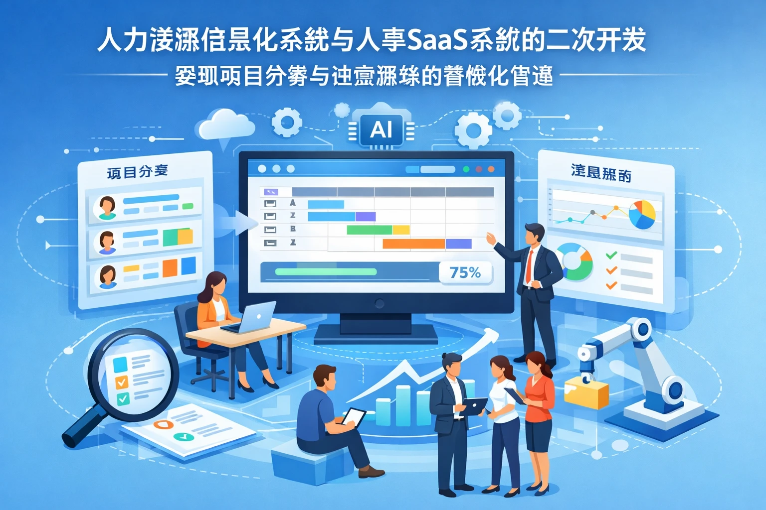 人力资源信息化系统与人事SaaS系统的二次开发：实现项目分案与进度跟踪的智能化管理