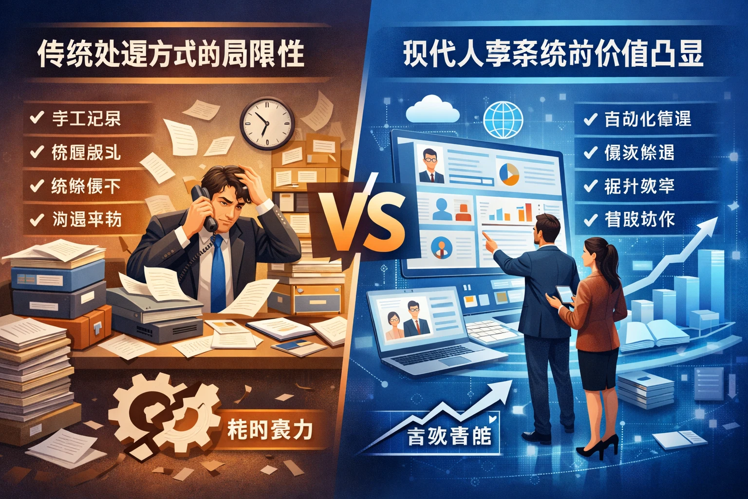 传统处理方式的局限性与现代人事系统的价值凸显