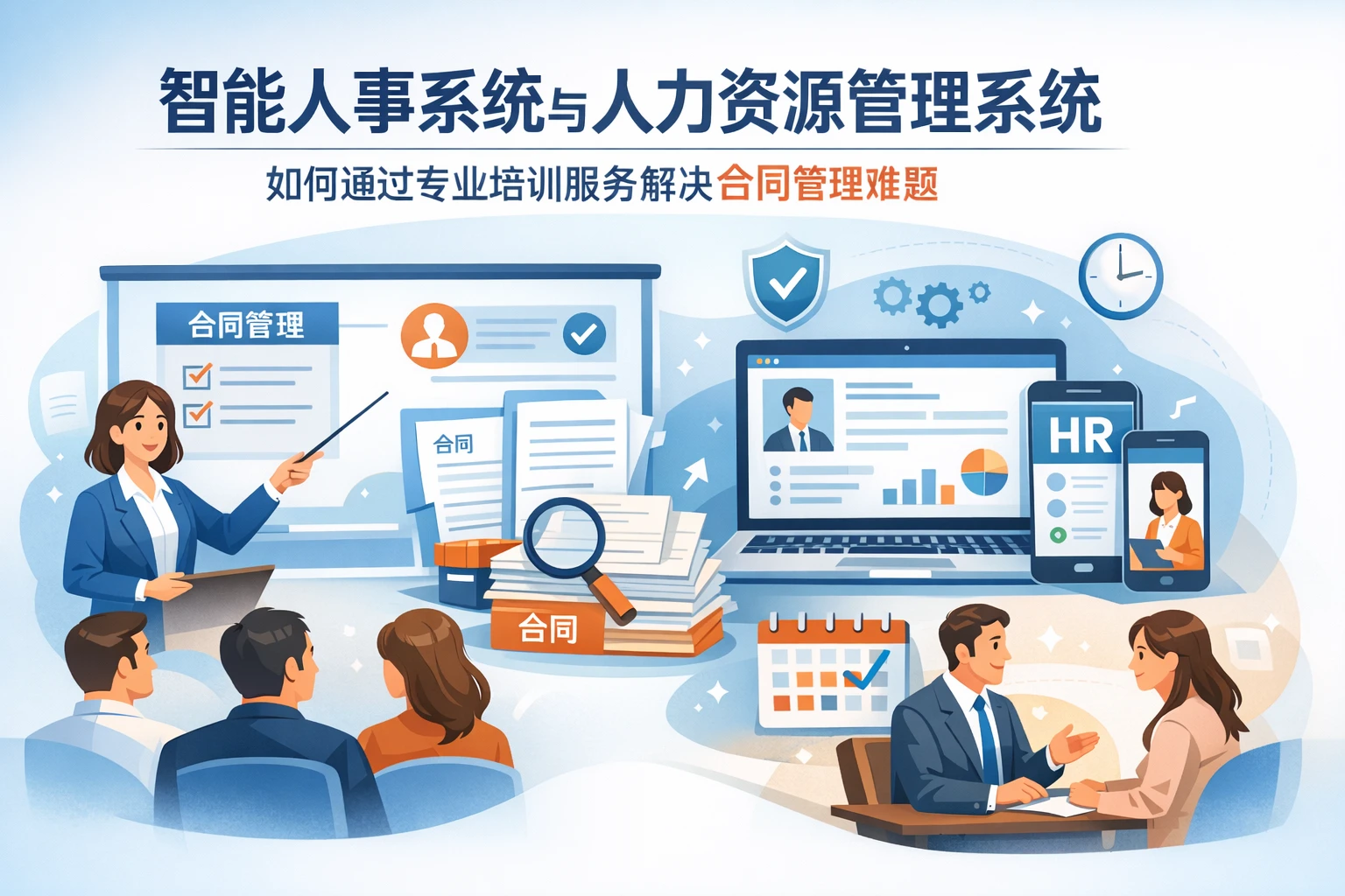 智能人事系统与人力资源管理系统：如何通过专业培训服务解决合同管理难题