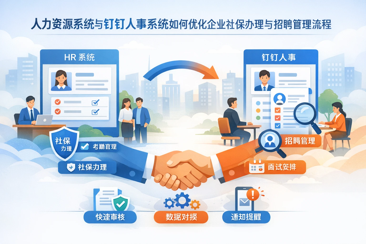 人力资源系统与钉钉人事系统如何优化企业社保办理与招聘管理流程
