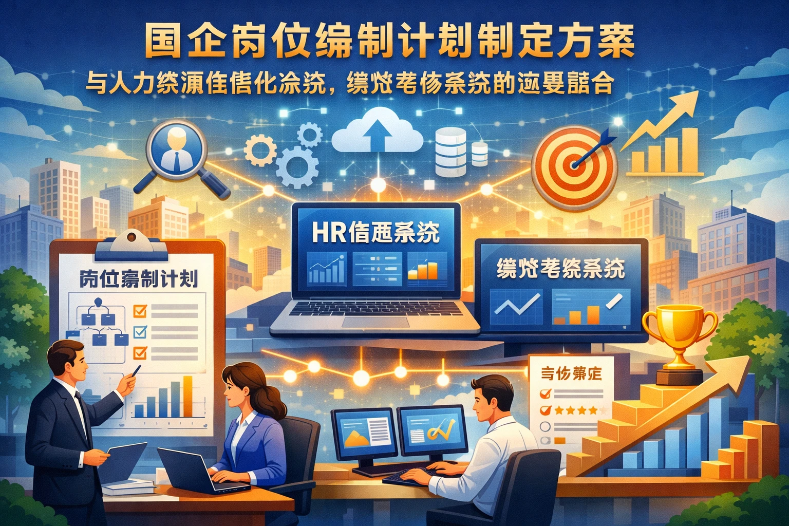 国企岗位编制计划制定方案与人力资源信息化系统、绩效考核系统的深度融合