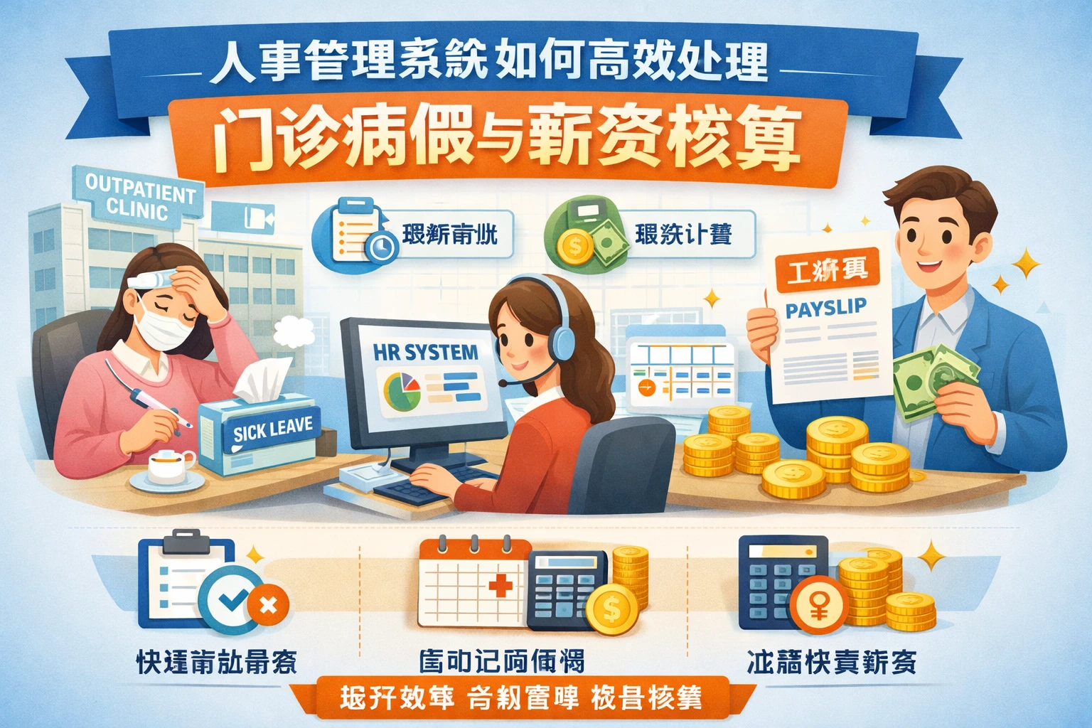 人事管理系统如何高效处理门诊病假与薪资核算